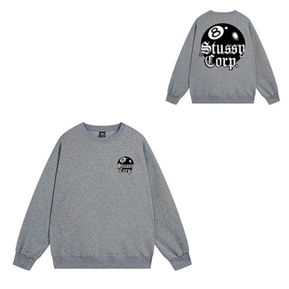 Stussy Sweatshirt 8 Ball Crew Sweat Dark Gray